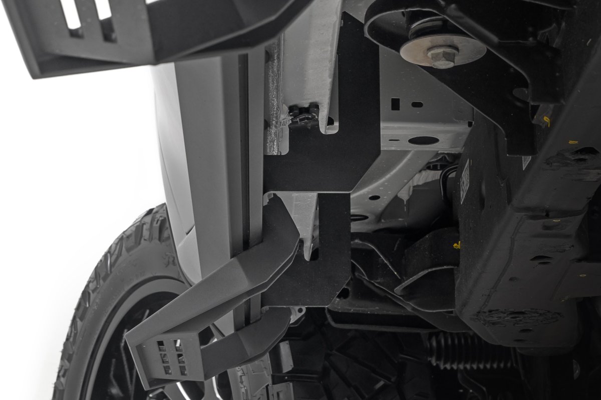 GMC Sierra 2500 HD Step - Rough Country - SRL2 Adj Aluminum - Black - '20-'24